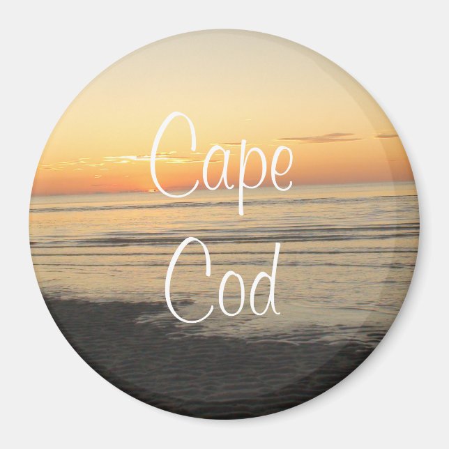 Cape Cod, Massachusetts Sunset souvenir Magnet (Front)