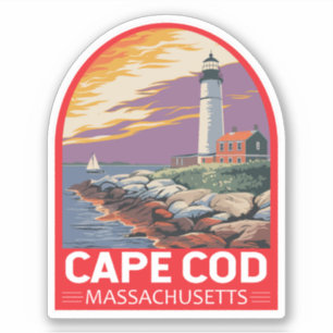 Cape Cod Massachusetts Travel Art Emblem