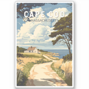 Cape Cod Massachusetts Travel Art Vintage