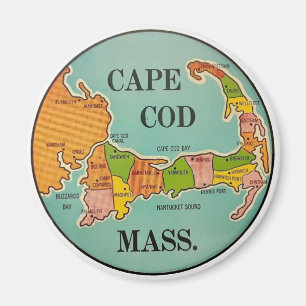 Cape Cod Massachusetts vintage travel Magnet