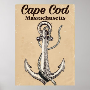 Cape Cod Massachusetts Vintage travel poster