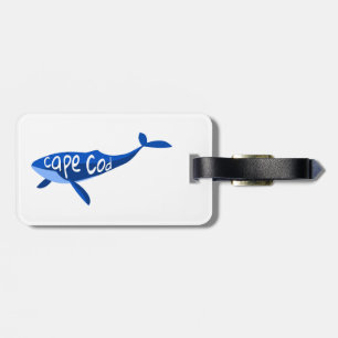 Cape Cod Massachusetts Whale Luggage Tag