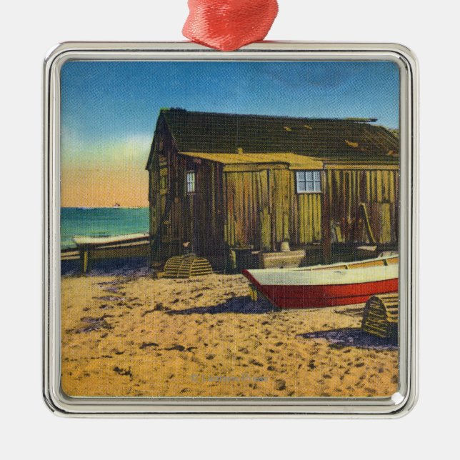 Cape Cod, MassachusettsView of a Lobster Shack Metal Tree Decoration (Front)