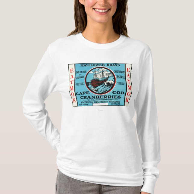 Cape Cod Mayflower Eatmor Cranberries Brand T-Shirt (Front)