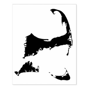 Cape Cod, Nantucket, and Martha's Vineyard Map Rubber Stamp