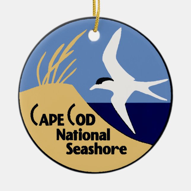 Cape Cod National Seashore Ceramic Tree Decoration (Front)
