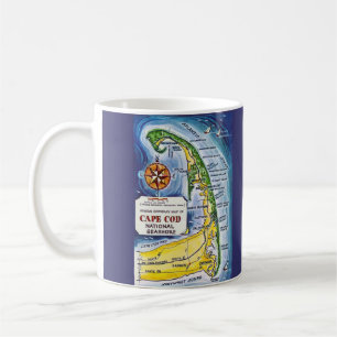 Cape Cod  National Seashore Map Mug