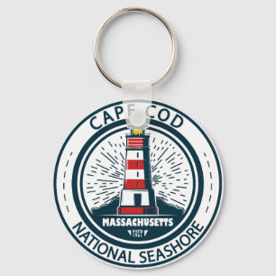 Cape Cod National Seashore Massachusetts Badge Key Ring