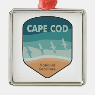 Cape Cod National Seashore Massachusetts Seagulls Metal Tree Decoration