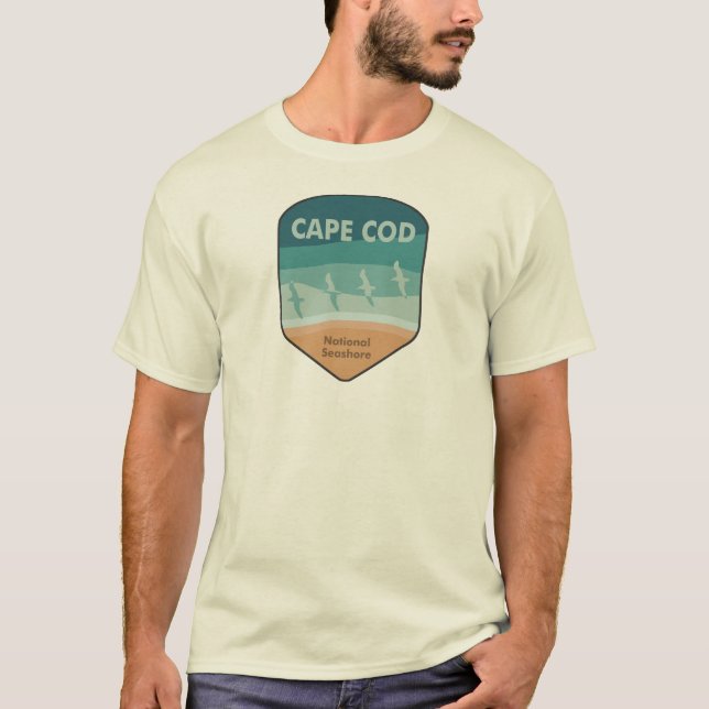 Cape Cod National Seashore Massachusetts Seagulls T-Shirt (Front)
