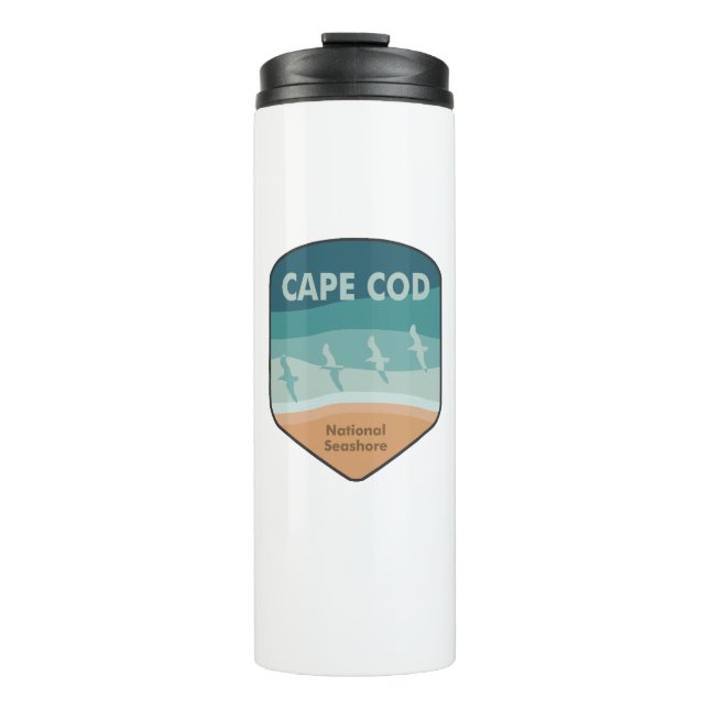 Cape Cod National Seashore Massachusetts Seagulls Thermal Tumbler (Front)