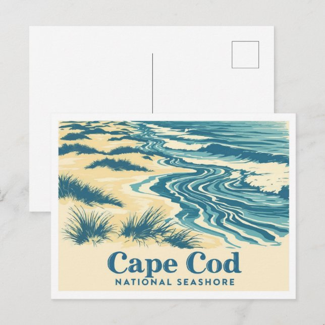 Cape Cod National Seashore Massachusetts Travel Postcard (Front/Back)
