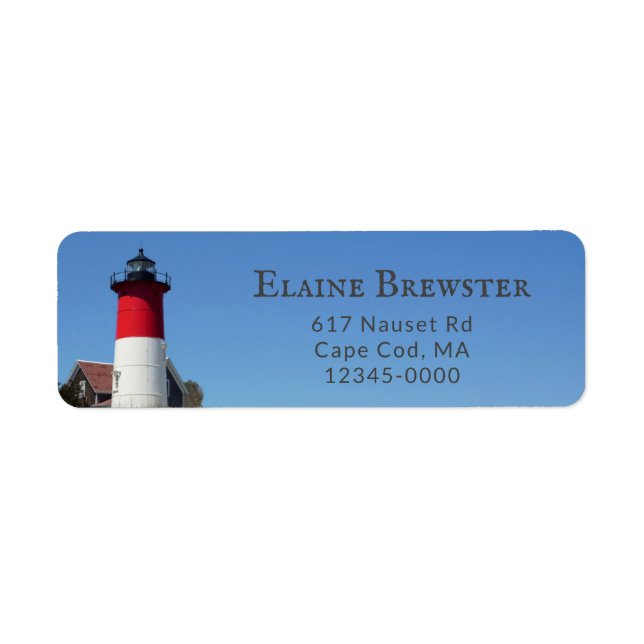 Cape Cod Nauset Lighthouse Return Address (Front)