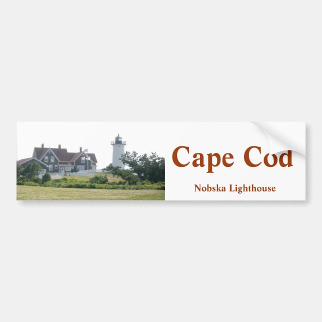 Cape Cod Nobska Lighthouse Bumper Sticker (Front)