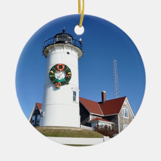 Cape Cod Nobska Lighthouse Ornament (Front)