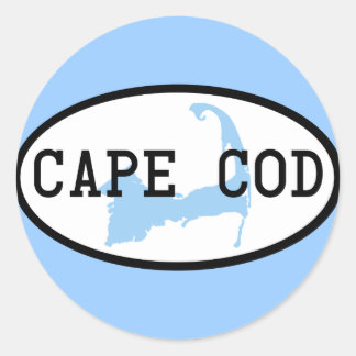 cape-cod-oval classic round sticker