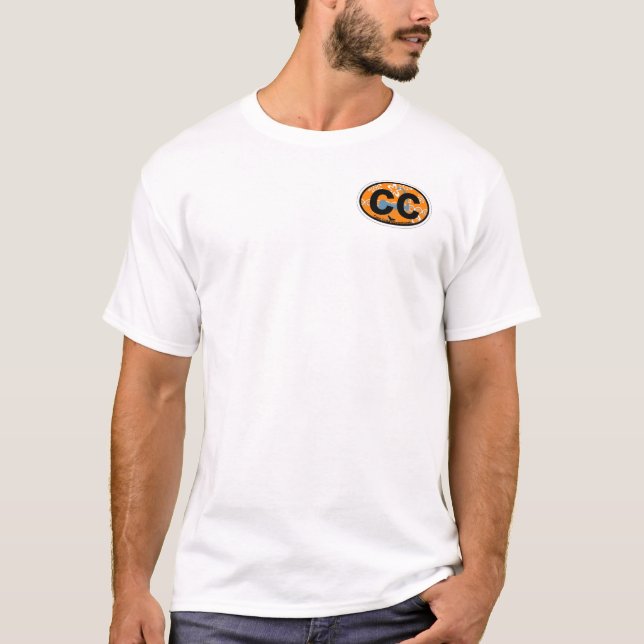 Cape Cod Oval Design. T-Shirt (Front)