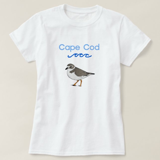 Cape Cod Piping Plover T-Shirt (Design Front)