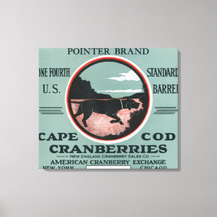 Cape Cod Pointer Brand Cranberry Label Canvas Print