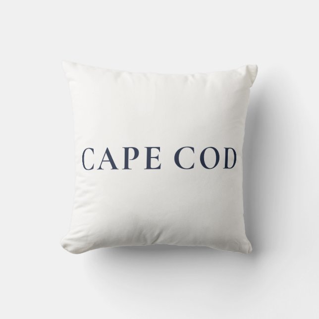 Cape Cod Preppy Coastal Home Decor Cushion (Front)