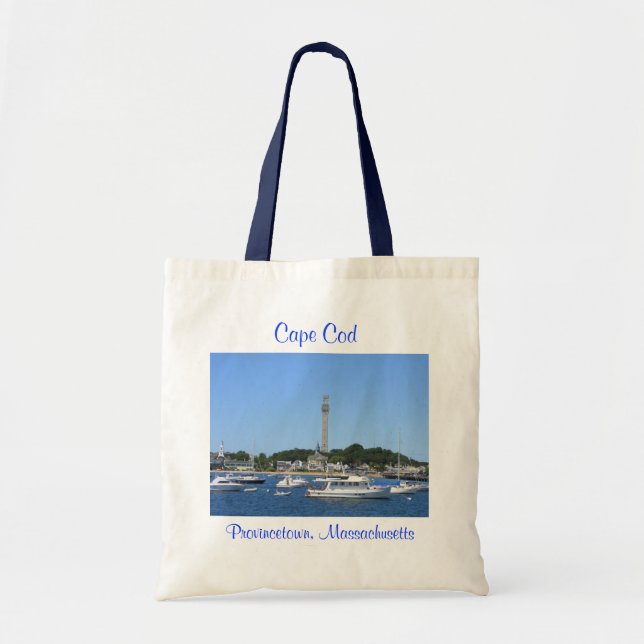 Cape Cod Provincetown Pilgrims Monument Tote Bag (Front)