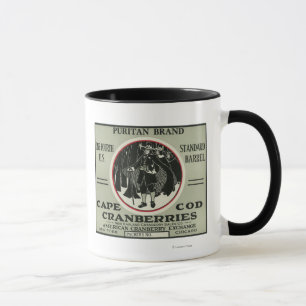 Cape Cod Puritan Brand Cranberry Label Mug