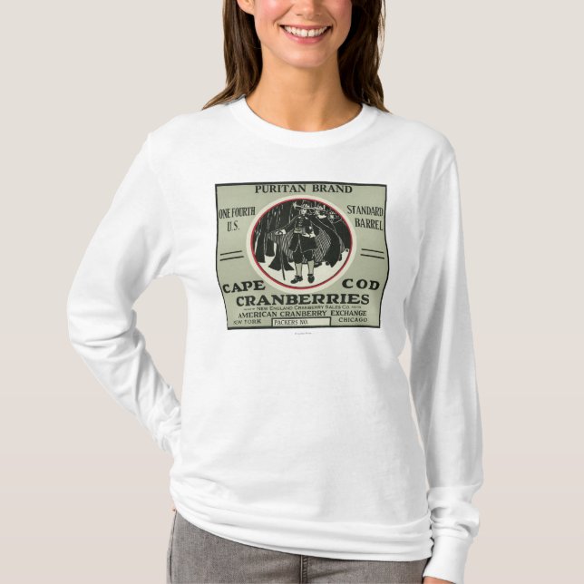 Cape Cod Puritan Brand Cranberry Label T-Shirt (Front)