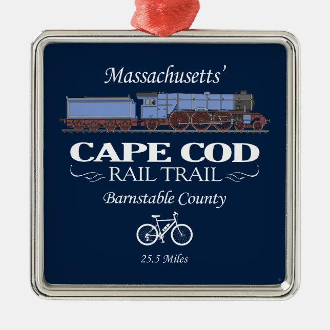 Cape Cod Rail Trail (RT2) Metal Tree Decoration (Front)