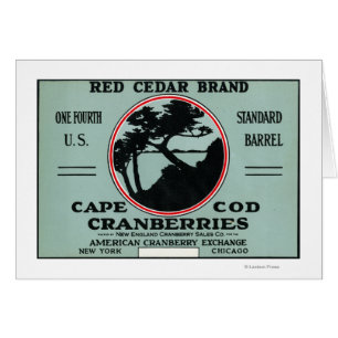 Cape Cod Red Cedar Brand Cranberry Label