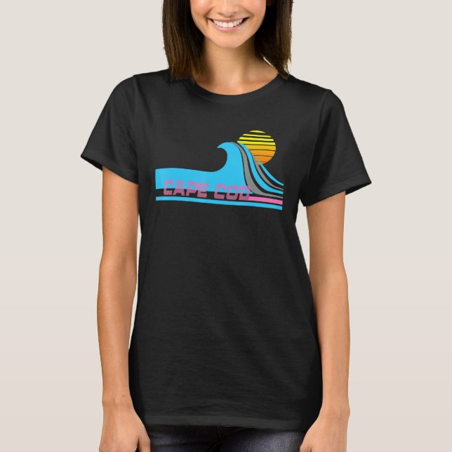 Cape Cod  Retro 80s Style Surf Tee (Front)