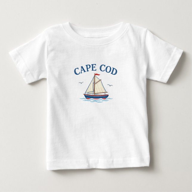 Cape Cod Sailboat Baby T-Shirt (Front)