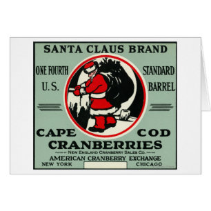 Cape Cod Santa Claus Brand Cranberry Label