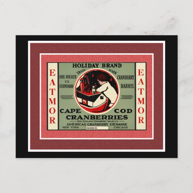 Cape Cod Santa Cranberry Postcard (Front)