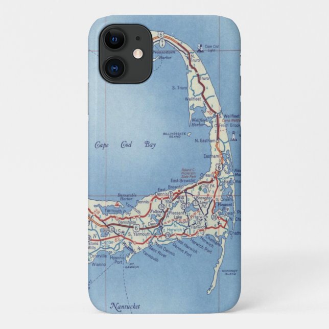 Cape Cod Vintage Map Case-Mate iPhone Case (Back)