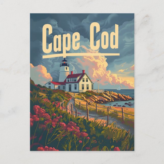 Cape Cod Vintage Postcard (Front)