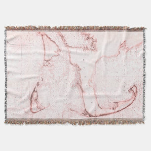 Cape Cod - Vintage Survey Map Throw Blanket
