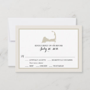 Cape Cod   Wedding RSVP with Menu