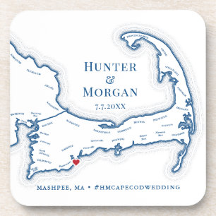 Cape Cod Wedding Welcome Party Cocktail Hour Coaster