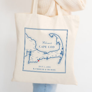 Cape Cod Wedding Welcome Tote Bag