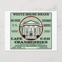 Cape Cod White House Brand Cranberry Label