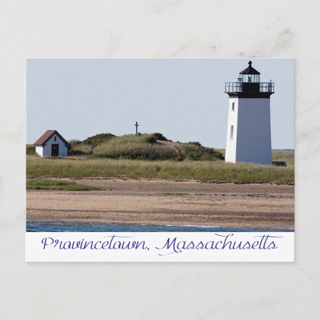 Cape Cod Wood End Lighthouse Provincetown MA Postcard (Front)