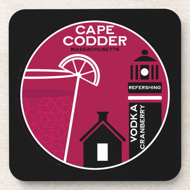 Cape Codder Cocktail Coaster (Front)