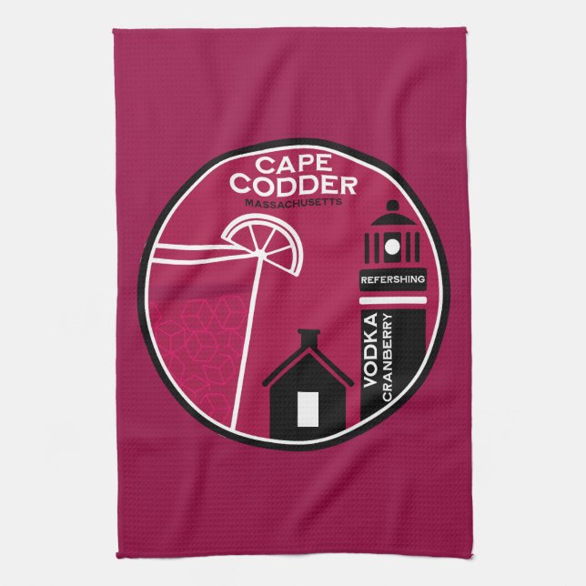 Cape Codder Cocktail Tea Towel (Vertical)