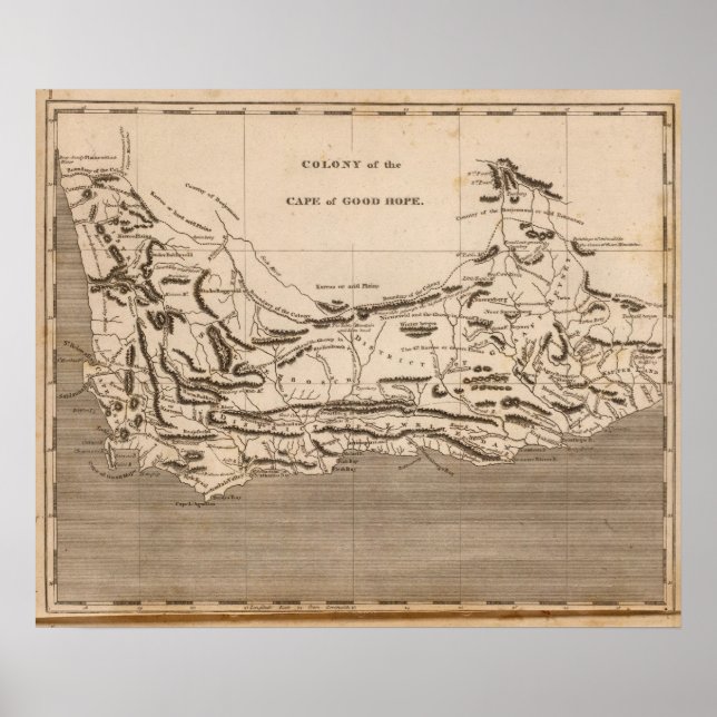 Cape Colony Map by Arrowsmith Poster (Front)