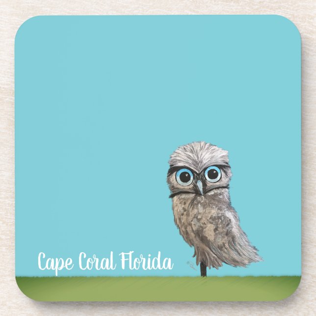 Cape Coral Burrowing Owl Coaster (Front)