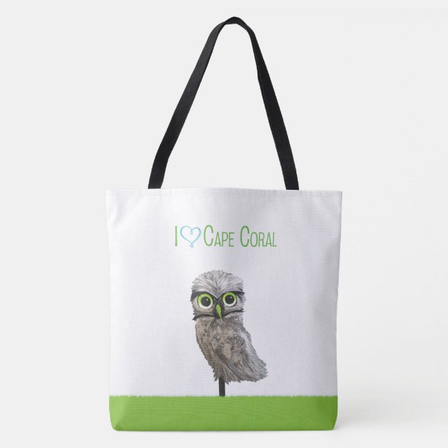Cape Coral Burrowing Owl Tote Bag (Front)