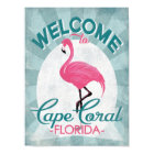 Cape Coral Florida Pink Flamingo Retro