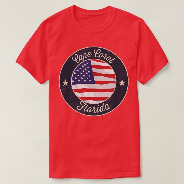 Cape Coral - Patriotic Florida Souvenir T-Shirt (Design Front)
