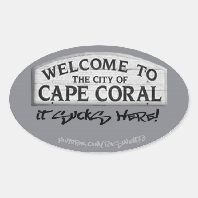 Cape Coral Sucks Sticker (Front)
