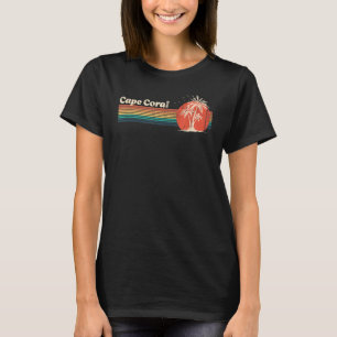 Cape Coral Vintage Sunset 80s Palm Trees Retro Vac T-Shirt